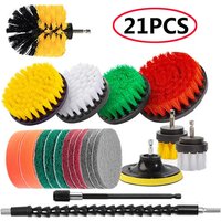 Car Detailig Brushes Set Drill Brush Attachment Set Heavy Duty Power Scrubber Brushes for Bathroom Kitchen Auto Cleaing Supplies