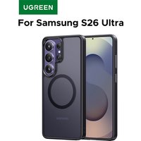 UGREEN For Samsung Galaxy S26 Ultra 2026 Magnetic Case Clear Hard Back Cover Cases for Samsung SamsungGalaxyS26 2026 Black TPU