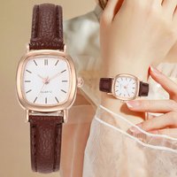 Montre décontractée pour femmes mode montres en cuir Antique Simple dames montres à Quartz femme horloge cadeau Reloj Mujer