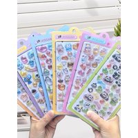 Kawaii Animals 3D Bubble Stickers Cute Cartoon Clip Stickers DIY Diary Stationery Stickers Decorative Aesthetic Art
