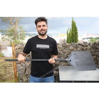 SHANGPEIXUAN Long Handle 14 /12 Inch Perforated Pizza Peel Pizza Shovel Aluminum Hard Coating Pizza Peel Oven Pizza Baking Tool