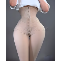 Women High Waist Hook & Eye Body Shaper Shorts Tummy Control Mid Length Reducing and Shaping Butt Lifter Postoperative Fajas