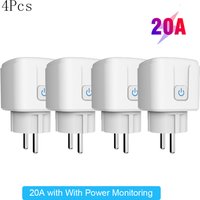 tuya Smart Plug Zigbee EU 16A/20A Smart Socket With Power Monitor Timing Voice Control Works Whit Alexa Google Home Alice Tuya