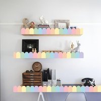 New Colored Poster Border Stickers Flower Waterproof Wavy Edge Paper DIY Wall Decoration for Classroom Bulletin Board Home Party