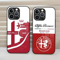 A-alfas R-RomeoES Auto-Handyhülle für iPhone 17 15 Pro Max 14 Pro 16 12 11 13 Mini X XR XS 8 7 Plus SE Glasabdeckung