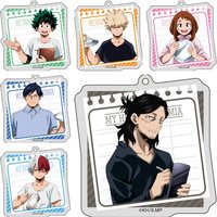Anime KeyChain Women My Hero Academia TOWER RECORDS CAFE Key Chain for Men Aizawa Shouta Key Ring Iida Tenya Acrylic Pendant