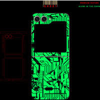 Luminous Color Back Skin For Samsung galaxy Z Flip6 5 4 3 7 Glowing At night For Samsung Z Flip 6 5 3 back sticker