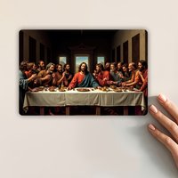 1pc Vintage The Last Supper Fridge Magnet, Religious Art Decor for Kitchen Office Home Church, Creative Religious Gift