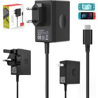 Charger for Nintendo Switch AC Adapter 45W Fast Charging Nintendo Switch Charger Compatible with Switch Lite/Dock/Pro Controller