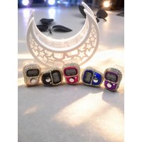 Model 1011 Mini Rhinestone Electronic Finger Counter Fashionable Press Type Stress Relief Tally Counter