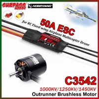 Surpass Hobby C3542 3542 1000/1250/1450KV Brushless Motor Skywalker 50A ESC for RC Fixed-wing Airplane Aircraft Glider Model Toy