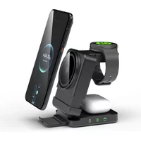 Ładowarka bezprzewodowa Qi2.2 3w1 do iPhone 17/16/15/14, stacja ładująca bezprzewodowo do Apple Watch, AirPods i telefonów Samsung oraz W