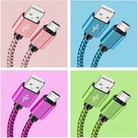 Micro USB Cable Data Sync 2A Fast Charging 1M 2M 3M Nylon Braided Charger Cable For Samsung Huawei HTC Android USB Micro Phone