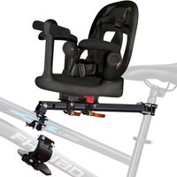 Child Bicycle Seat Front Mounted, Mountain Bike Child Seat, 360° Swivel Seat, Quick Release, With Footrest, Armrests, Guard
