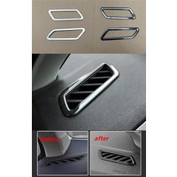 2pcs/lot Car stickers Stainless steel High position air conditioning outlet decoration cover for 2017- 2024 Volkswagen VW T-ROC