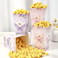 Butterfly Food Box Popcorn Box Candy Box Butterfly Birthday Party Decor Wedding Birthday Party Supplies Popcorn Candy Packaging