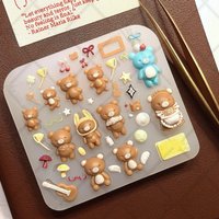 Rilakkuma 2.5D Resin Casting Mold Silicone Mold Accessories Resin Liquid Mold Resin Keychain Silicone Mold Resin Mold