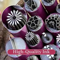 4/6/10pcs Nail Art Stamp Pen Floral Butterfly Pattern Nail Graffiti Pen Drawing Nail Brush Stamp Pen Manicure Tool Dropshipping