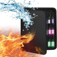 Smooth Zipper Design Portable Key Storage Box Waterproof Material Fire Resistant Material Waterproof Key Pouch Lightweight
