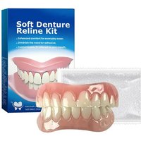 New Reusable Silicone Denture Kit with Comfort Liners, Upper Lower Set Simple Operation