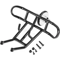 Alloy Rear Wheel Bumper Bar with Single Tail Wheels Kit Fit for 1/5 HPI ROFUN BAHA ROVAN KM BAJA 5B 5T 5SC Rc Car Toy Game Parts