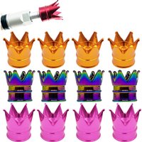 4Pcs Car Wheel Tire Valve Caps Crown Tyre Rim Stem Covers Airdust Waterproof Car Styling Auto Exterior Decoration Accessories