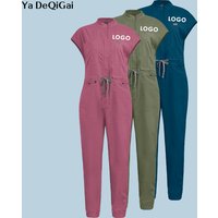 Neue medizinische Peelings Overalls Kurzarm Krankenpflege Arbeitskleidung Uniformen Frauen Labor Haustier Arzt Peeling Krankenhaus Arbeitskleidung individuelles Logo
