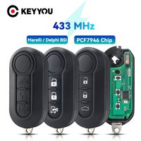 KEYYOU Smart Remote Car Key Fob 433MHz PCF7946 for Fiat 500L MPV Ducato Citroen Jumper Peugeot Boxer Marelli / Delphi BSI System