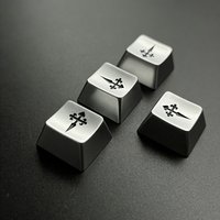 Silver Minimalist Style Theme Keycaps Set Custom Metal Material Cherry Profile Keyboard Cap for Mechanical Keyboard Accessories