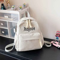Embroidered Fashionable Student Campus Backpack,Multifunctional Snack Bag,Personalized Custom Children's Name Bag,Christmas Gift
