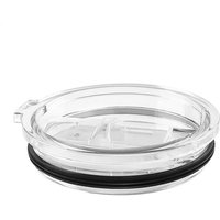 Cup Lid Food Grade BPA Free Plastic Sliding Transparent Replacement Straw Hole Splash Resistant 20Oz/30Oz Skinny Tumbler Cover