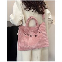 2026 Autumn New Women's Corduroy Tote Bag - Large Capacity, High-End Texture, Fashionable Commuter Shoulder & Crossbody Bag