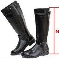 Men's Boots High Quality Leather Knee High Boot Fashion Motorcycle Boots Classic Stage Cosplay Boot Men's Casual Long Tube Boots