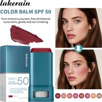 Sunscreen SPF 50 Blush Stick Long-Lasting Waterproof Tinted Blush for Glowing Cheeks Sun Protection & Natural Flush Face Makeup