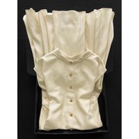 Fashionable Summer New Arrival Light Mellow Style Sleeveless Shirt And Midi Skirt Two-Piece Set in Beige Color for Women