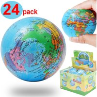 Earth Squeeze Balls Soft Foam Globe Stress Relief Squeeze Toys Hand Wrist Exercise Sponge Toy For Kids Adults Educational Gifts