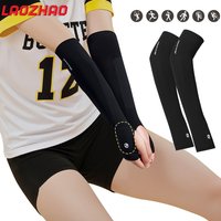 1Pair Volleyball Arm Guards Arm Sleeves, Passing Forearm Sleeves with Protection Pads and Thumb Hole for Kids Youth Women Men