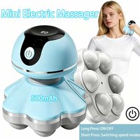 Mini Wireless Electric Massager, Handheld Smart Massager 3 Adjustable Modes 6 Massage Nodes for Stress Relax Body Neck Back Feet