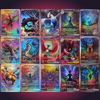 Self Made TCG English Dark Style Rayquaza Milotic Giratina Mew Lugia Ho-Oh Celebi Mewtwo Umbreon Gengar Game Card Toy
