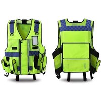 Sicherheitswesten Hochwertige Multifunktionale Schutzweste mit Mehreren Taschen Baustellen-Sicherheitsuniform Arbeitskleidung