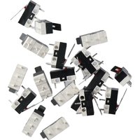 50Pcs 3 Pin Micro Limit Switch SPDT 1NC+1NO Micro Switch Black+White AC 1A 125V Limit Switch for Arduino CYT1073 Toy Mouse