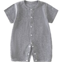 Short Sleeved Newborn Baby Jumpsuit Summer Breathable Toddler Sleepwear Crawling Suits Mesh Air Conditioning Cotton Romper