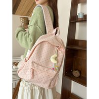 Japanese Style Minimalist Color Small Backpack Lightweight School Bag for Junior And High School Students Versatile Dou...