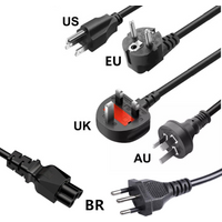 3 Prong AC Laptop Power Cord Universal Power Cable for Dell HP LG Lenovo Asus Acer Toshiba Sony Laptops 1.2M Power Cable