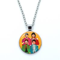 Rock Band The Beatles Necklace for Women Men Jewelry Cabochon Glass Pendant Fashion Statement Crystal Necklace Gift For Fans