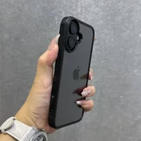 Luxury Candy Color Bumper Phone Case For iPhone Air 17 16 15 14 13 Mini 12 11 Pro Max Plus Transparent Shockproof Cover