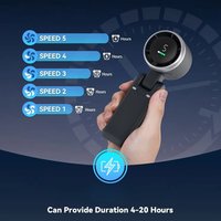 Handheld Fan Portable Foldable USB Rechargeable, Ultra Quiet 5-speed Adjustable, 3600mAh Battery (10 Hours Running Time)