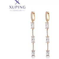 Xuping Jewelry Fashion Charm Gold Color Long Earring for Women Lady Party Gift S00140619