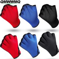 1Pair Aquatic Gloves Swimming Training Gloves Webbed Swim Gloves Water Resistance Paddle Gloves for Men Women Diving Surfing