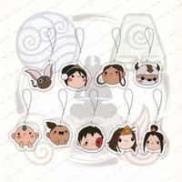 Chibi Avatar The Last Airbender Acrylic Mobile Phone Charms Sokka Katara Aang Zuko Azula Small Pendant Phone Chain Fans Gift